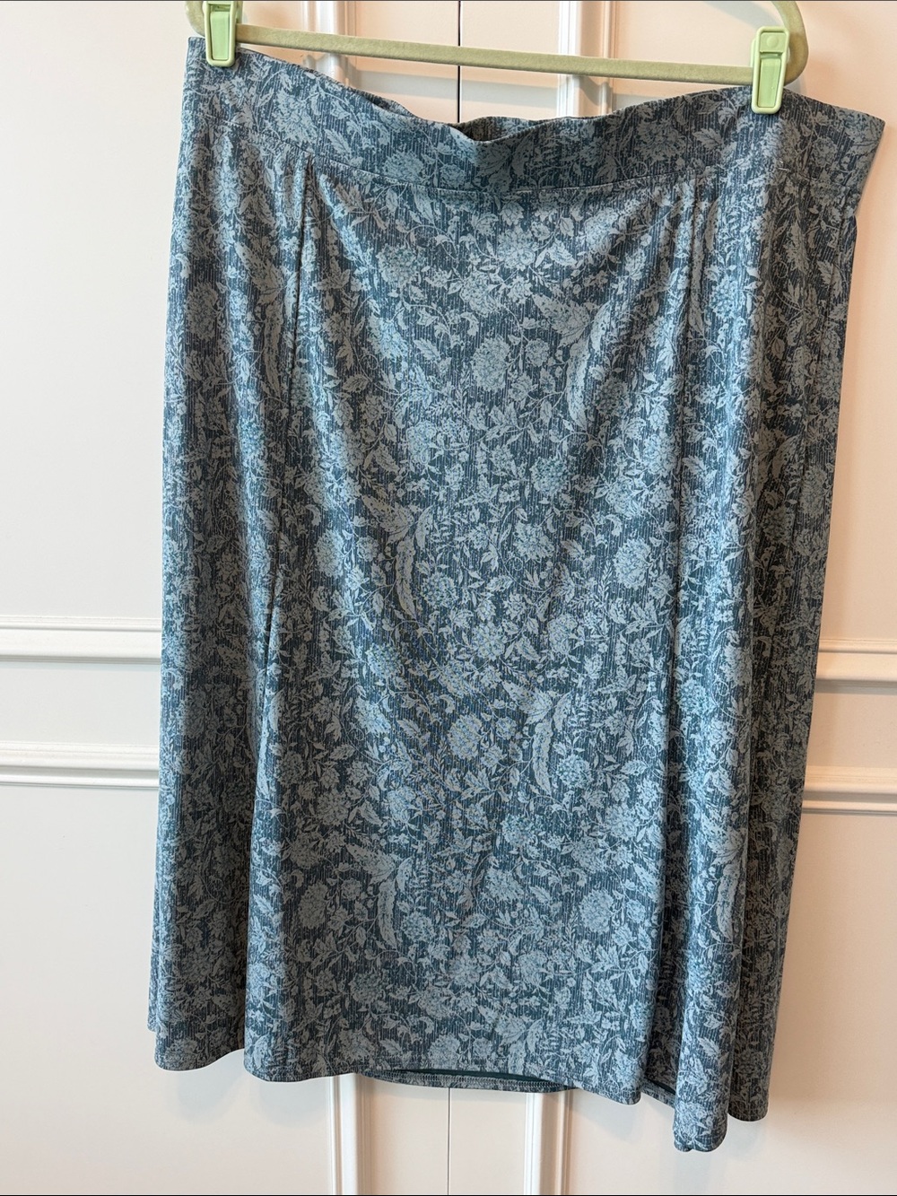 Blue Floral A-Line Women's Skirt